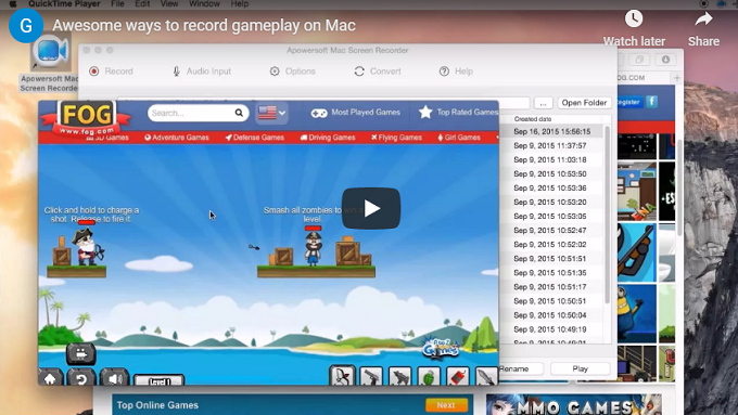good free mac games for recording on youtube